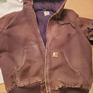 CARHARTT Mens Large insulated coat brown duck material.